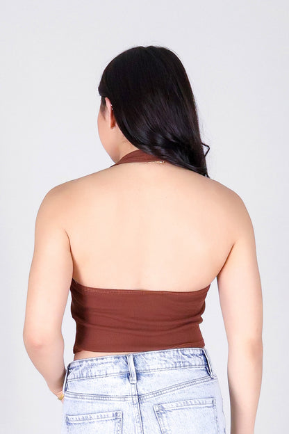 TIE THE LOOK HALTER TOP