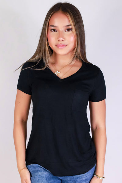 Jeans Warehouse Hawaii - S/S SOLID BASIC - TEE ME UP TOP | By ACTIVE USA