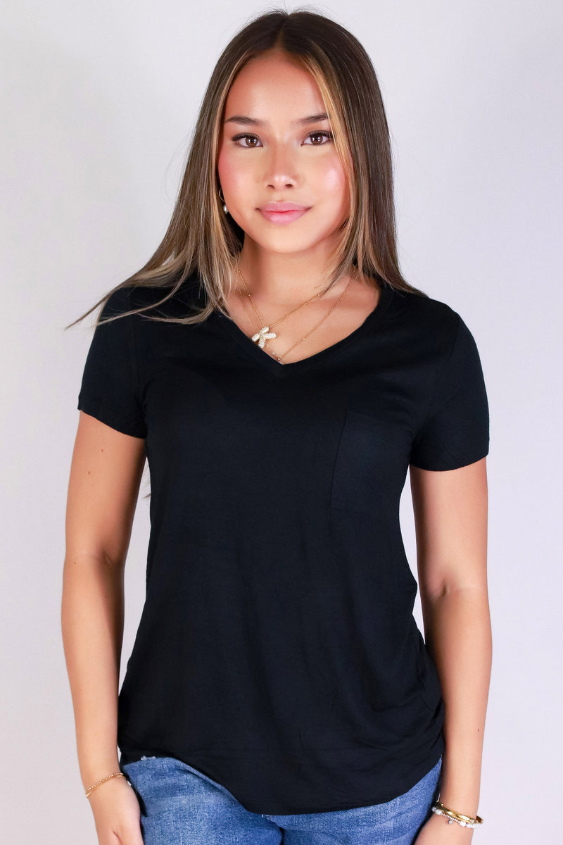 Jeans Warehouse Hawaii - S/S SOLID BASIC - TEE ME UP TOP | By ACTIVE USA
