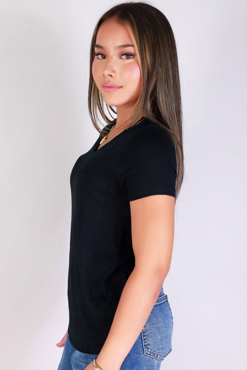 Jeans Warehouse Hawaii - S/S SOLID BASIC - TEE ME UP TOP | By ACTIVE USA
