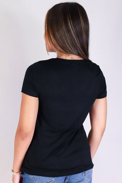 Jeans Warehouse Hawaii - S/S SOLID BASIC - TEE ME UP TOP | By ACTIVE USA