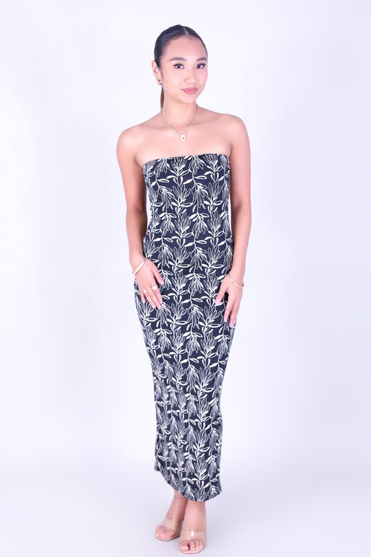 BLOOMING BEAUTY TUBE MIDI DRESS