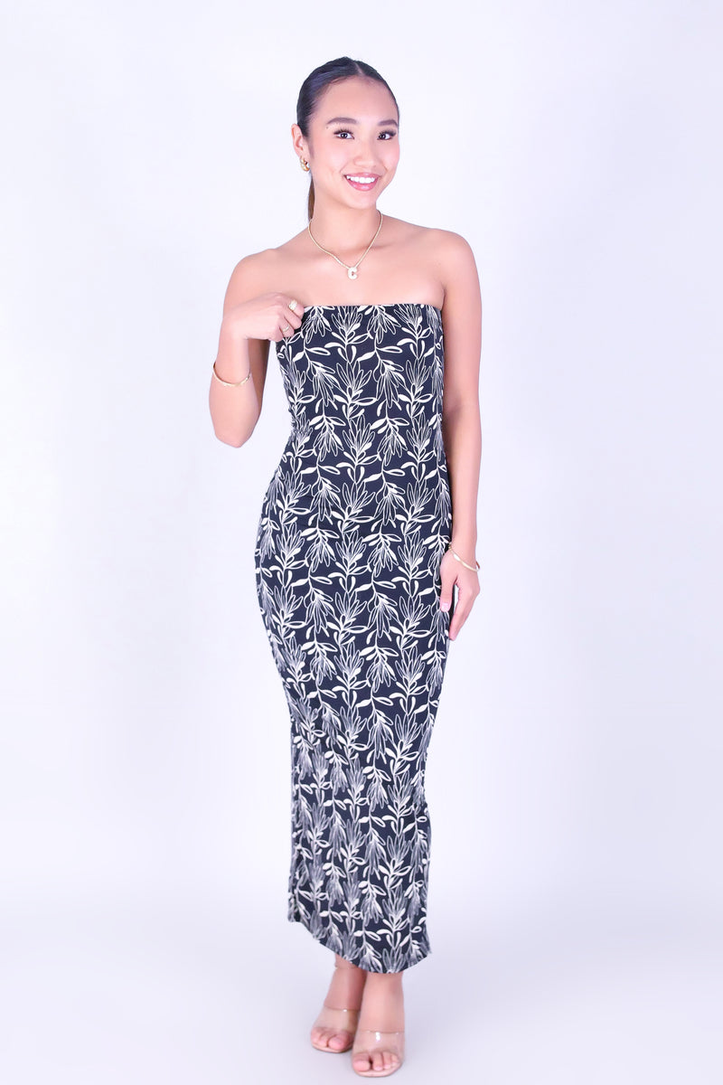 BLOOMING BEAUTY TUBE MIDI DRESS