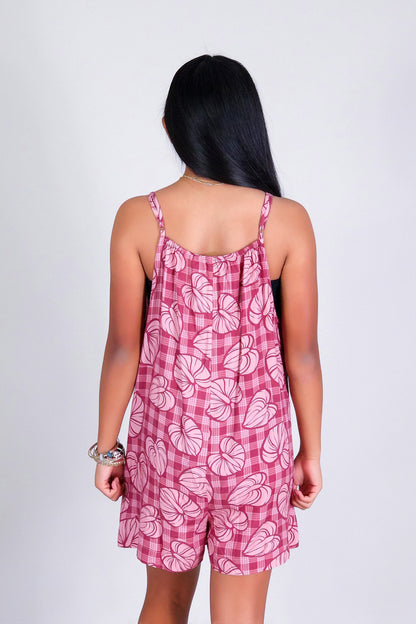 ANTHURIUM PALAKA NO WAIST ROMPER | KIDS SIZE 2-16