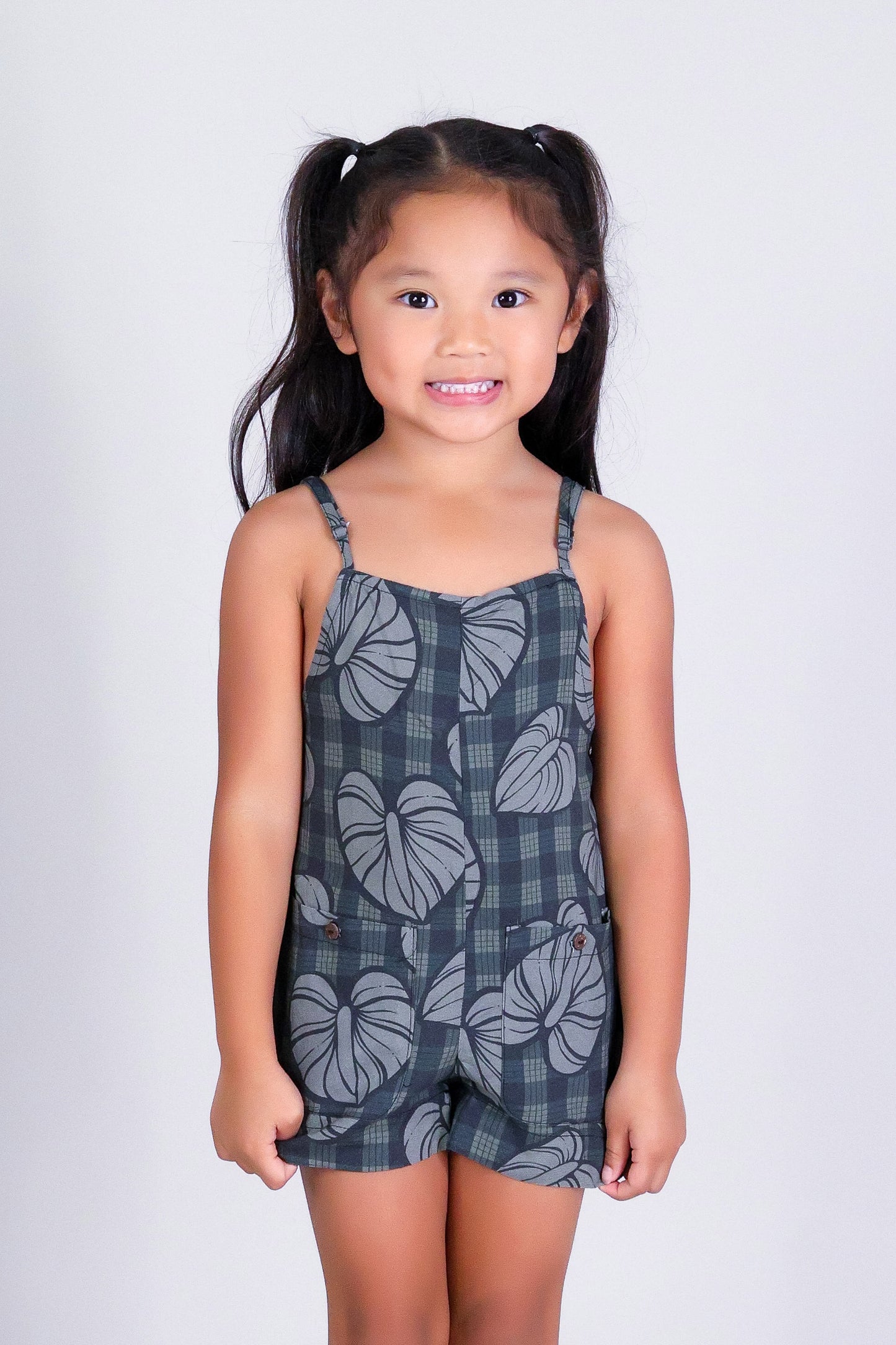 ANTHURIUM PALAKA NO WAIST ROMPER | KIDS SIZE 2-16