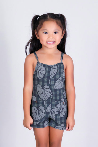 ANTHURIUM PALAKA NO WAIST ROMPER | KIDS SIZE 2-16