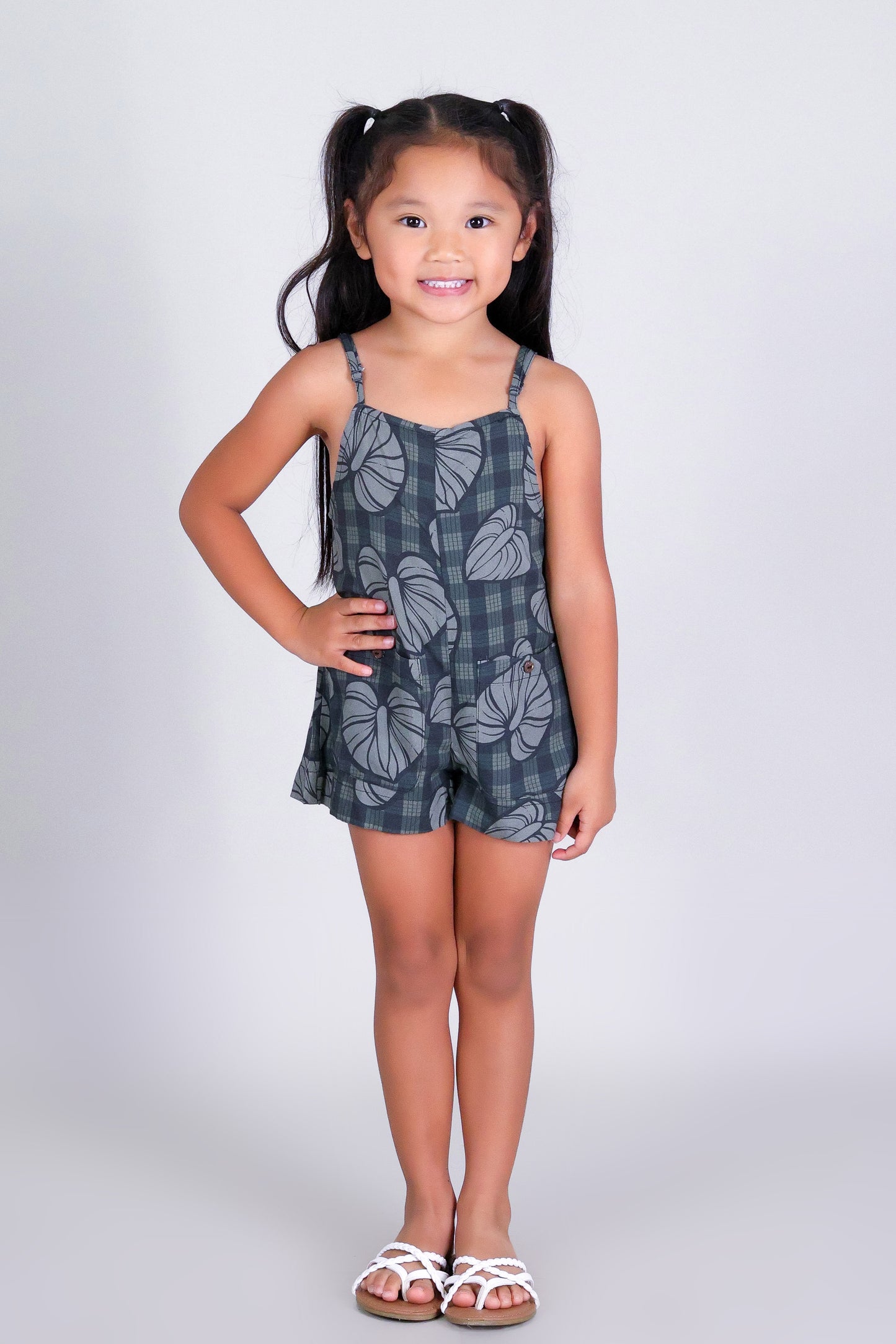 ANTHURIUM PALAKA NO WAIST ROMPER | KIDS SIZE 2-16