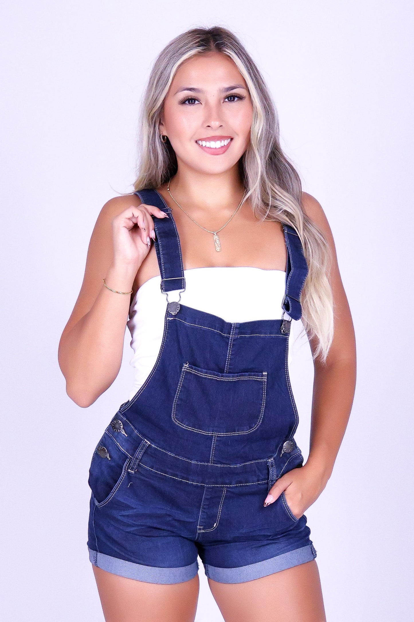 SUMMER STORY DENIM SHORTALL