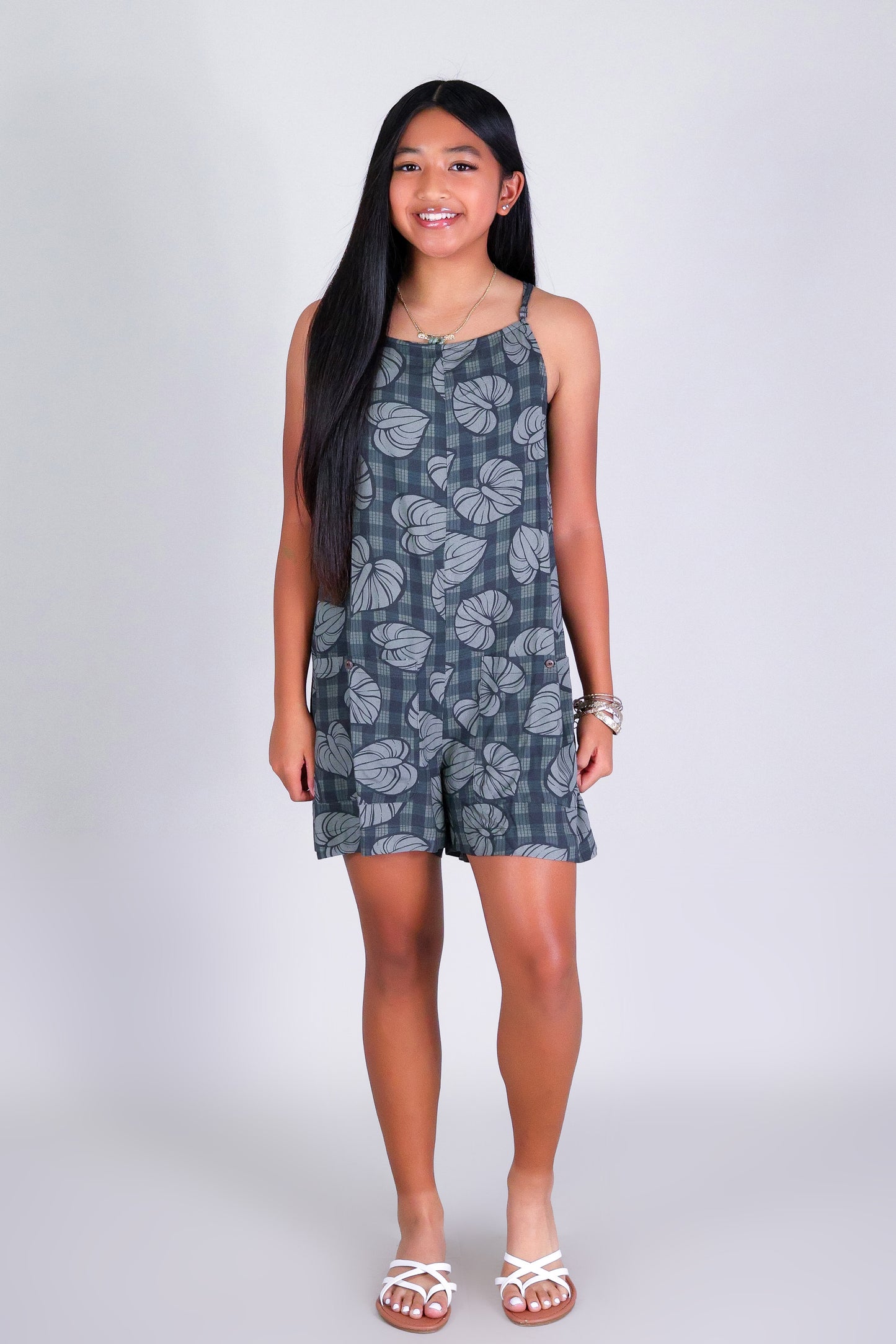 ANTHURIUM PALAKA NO WAIST ROMPER | KIDS SIZE 2-16
