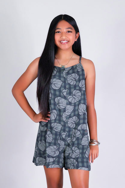 ANTHURIUM PALAKA NO WAIST ROMPER | KIDS SIZE 2-16