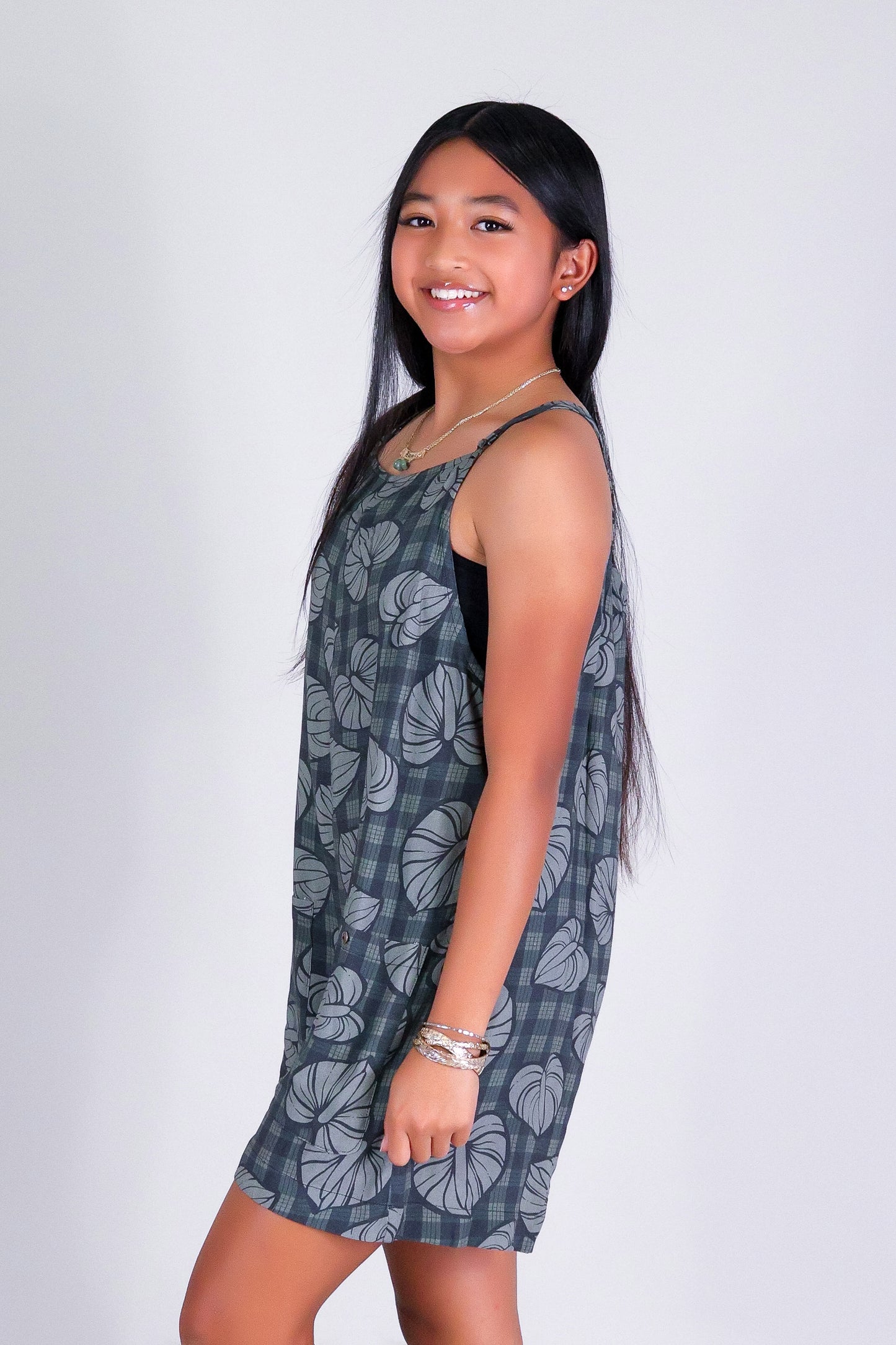 ANTHURIUM PALAKA NO WAIST ROMPER | KIDS SIZE 2-16