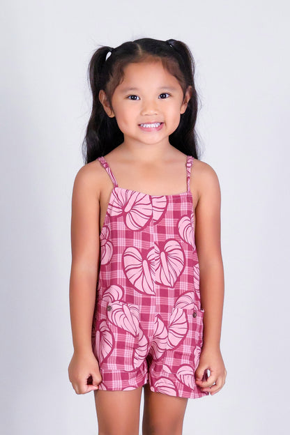 ANTHURIUM PALAKA NO WAIST ROMPER | KIDS SIZE 2-16