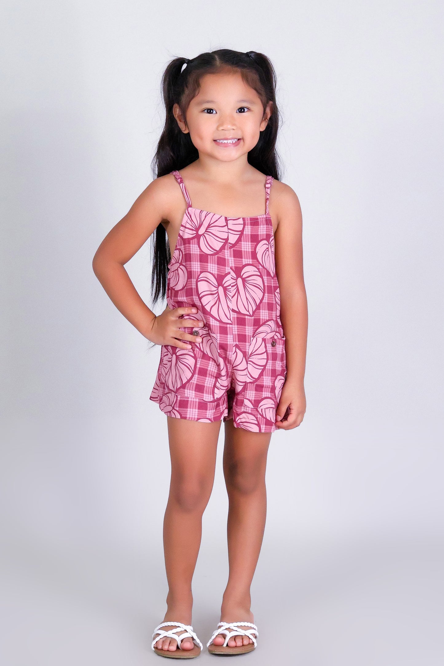 ANTHURIUM PALAKA NO WAIST ROMPER | KIDS SIZE 2-16