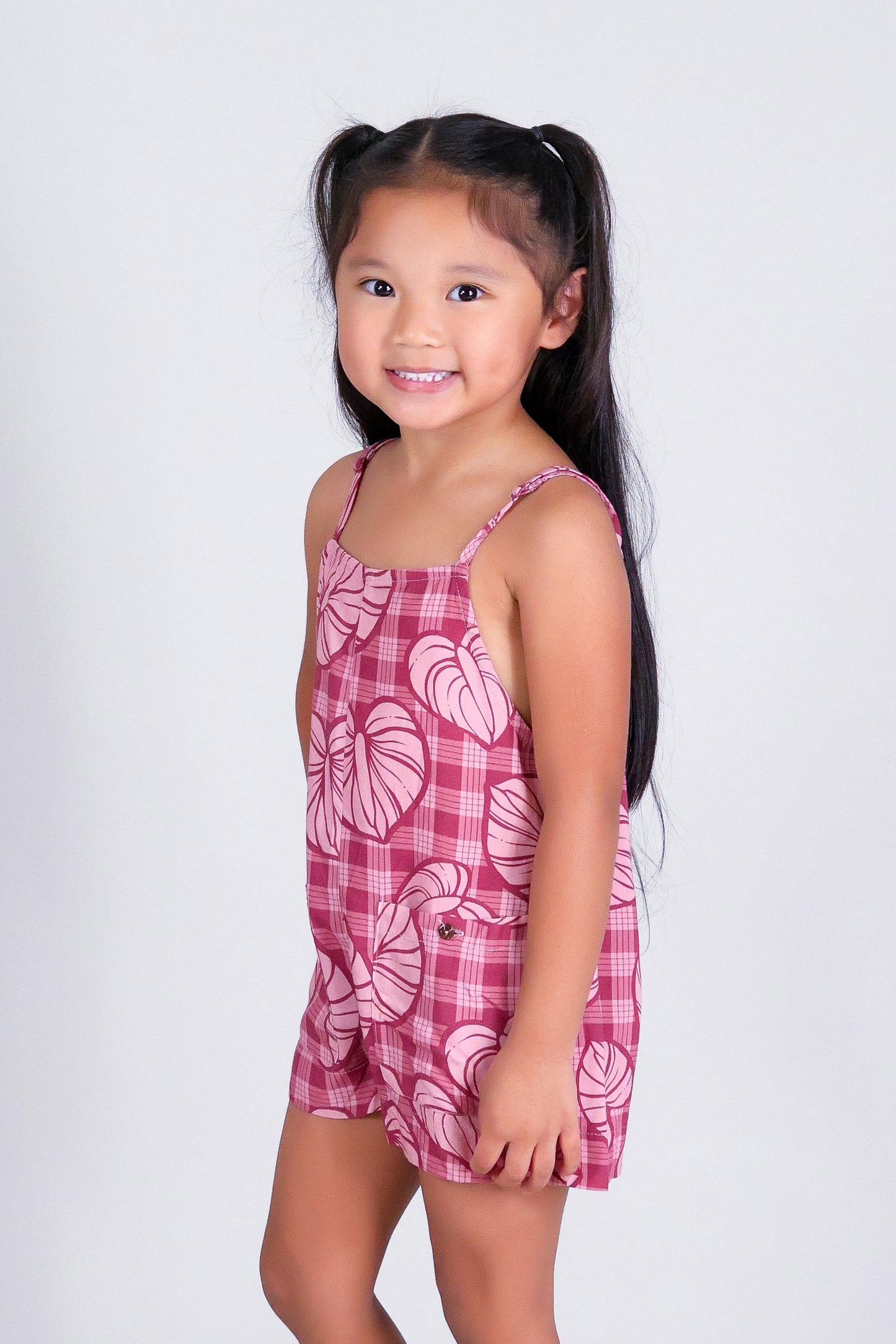 ANTHURIUM PALAKA NO WAIST ROMPER | KIDS SIZE 2-16