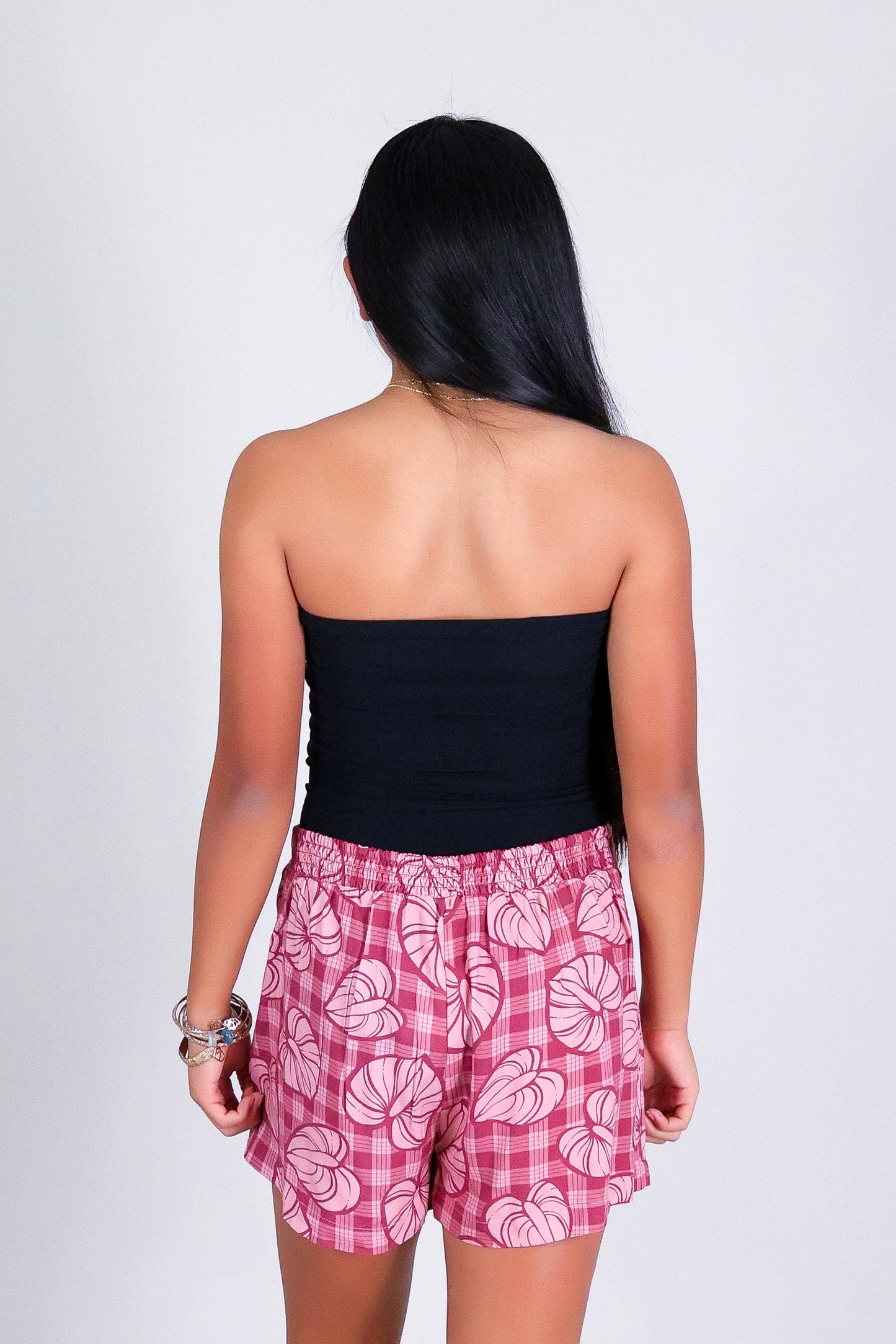 ANTHURIUM PALAKA PLEATED SHORTS | KIDS SIZE 2-16