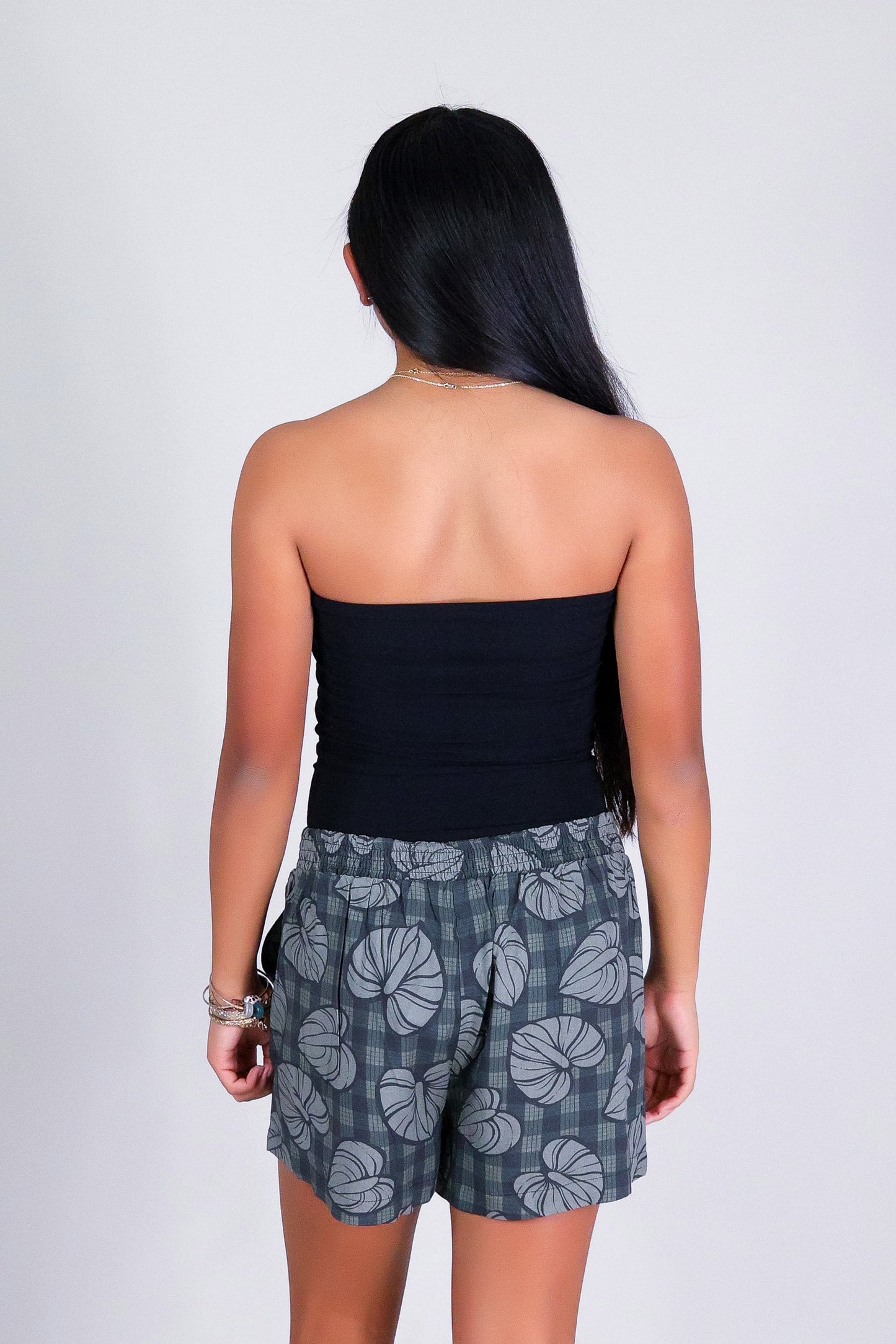 ANTHURIUM PALAKA PLEATED SHORTS | KIDS SIZE 2-16