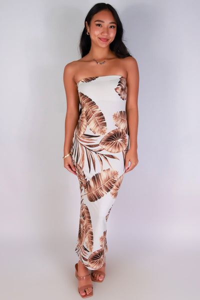Jeans Warehouse Hawaii - TUBE LONG PRINT DRESSES - SUN-KISSED SLAY TUBE DRESS | By PAPERMOON/ B_ENVIED