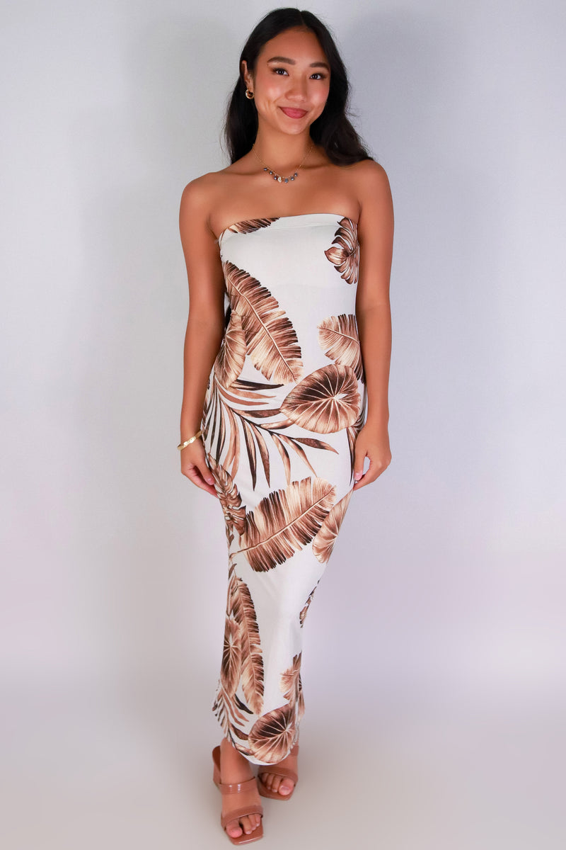 Jeans Warehouse Hawaii - TUBE LONG PRINT DRESSES - SUN-KISSED SLAY TUBE DRESS | By PAPERMOON/ B_ENVIED