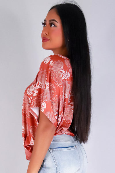 Jeans Warehouse Hawaii - SS PRINT - OHIA LEHUA DOLMAN TOP | By LUZ