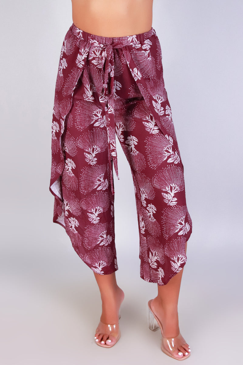 OHIA LEHUA WOVEN CAPRI&