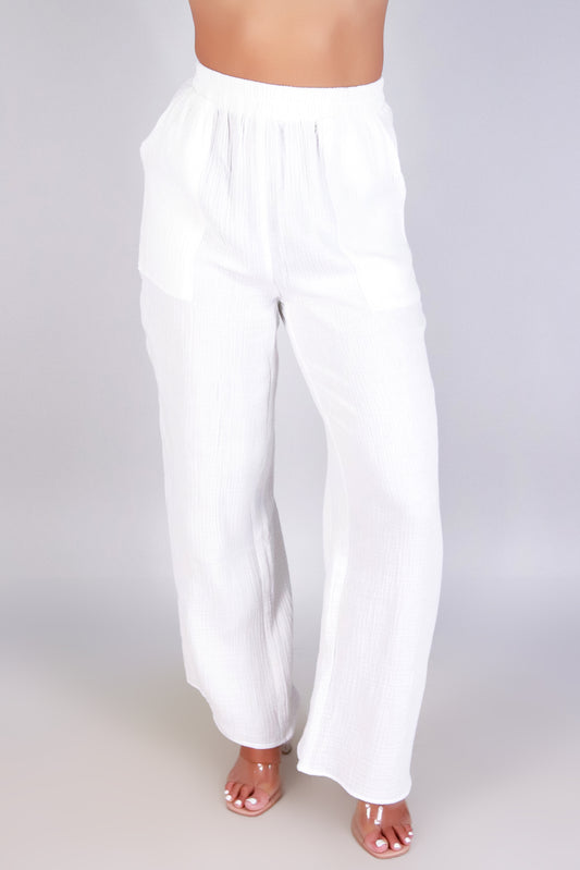 Jeans Warehouse Hawaii - SOLID WOVEN PANTS - PURE COMFORT PANTS | By ZENANA (KC EXCLUSIVE,INC