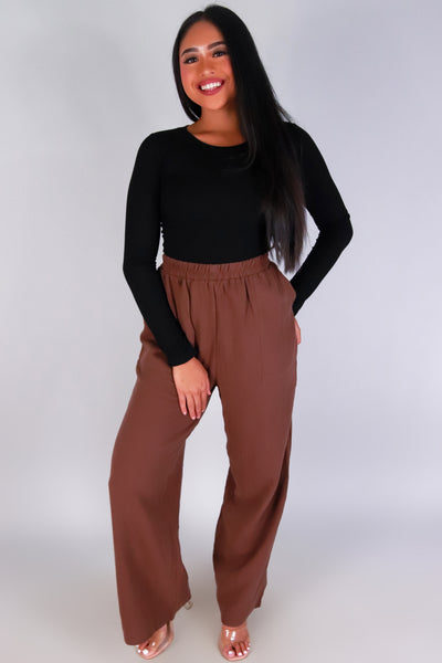 Jeans Warehouse Hawaii - SOLID WOVEN PANTS - PURE COMFORT PANTS | By ZENANA (KC EXCLUSIVE,INC
