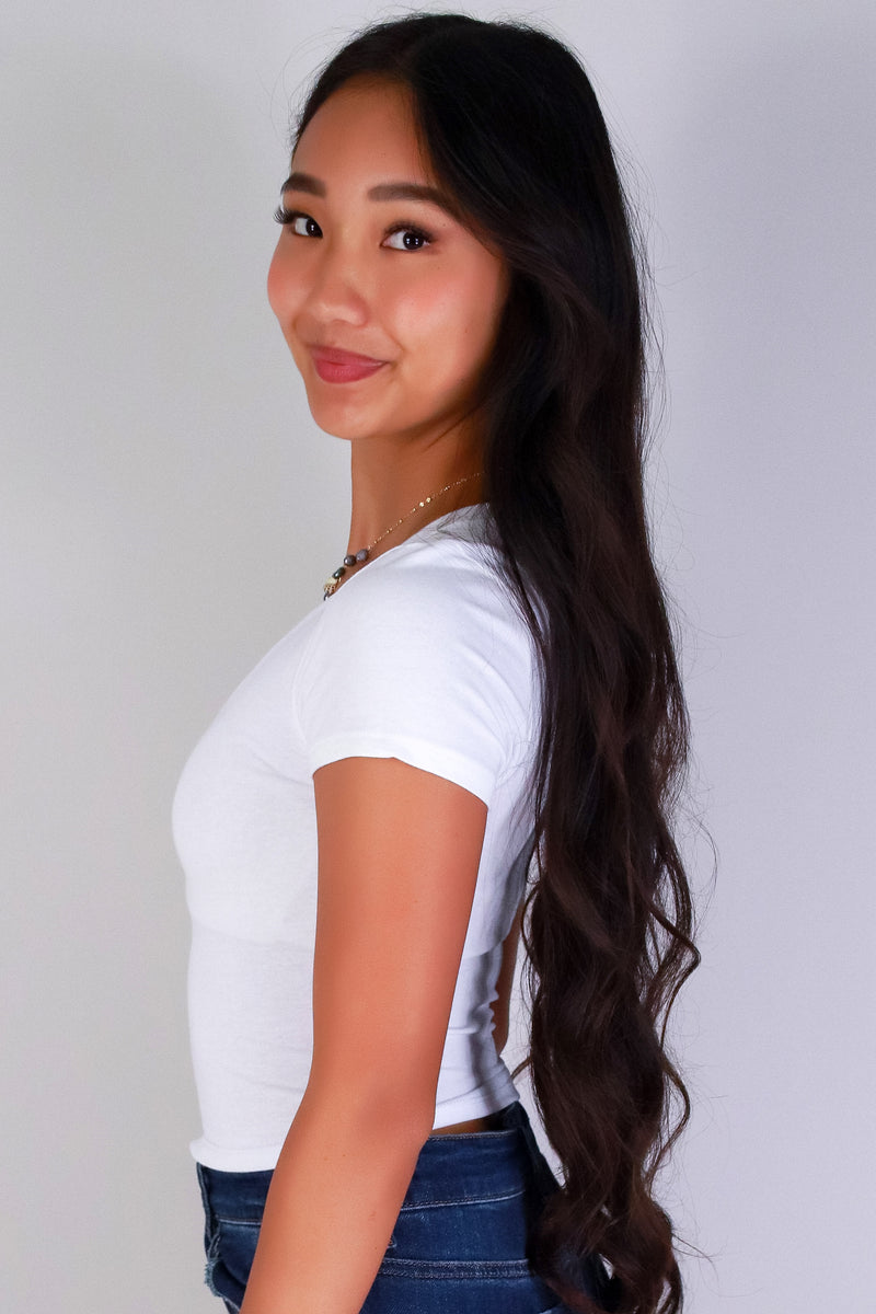 Jeans Warehouse Hawaii - S/S SOLID BASIC - EVERY GIRL NEEDS THIS TOP | By SHINE IMPORTS /BOZZOLO