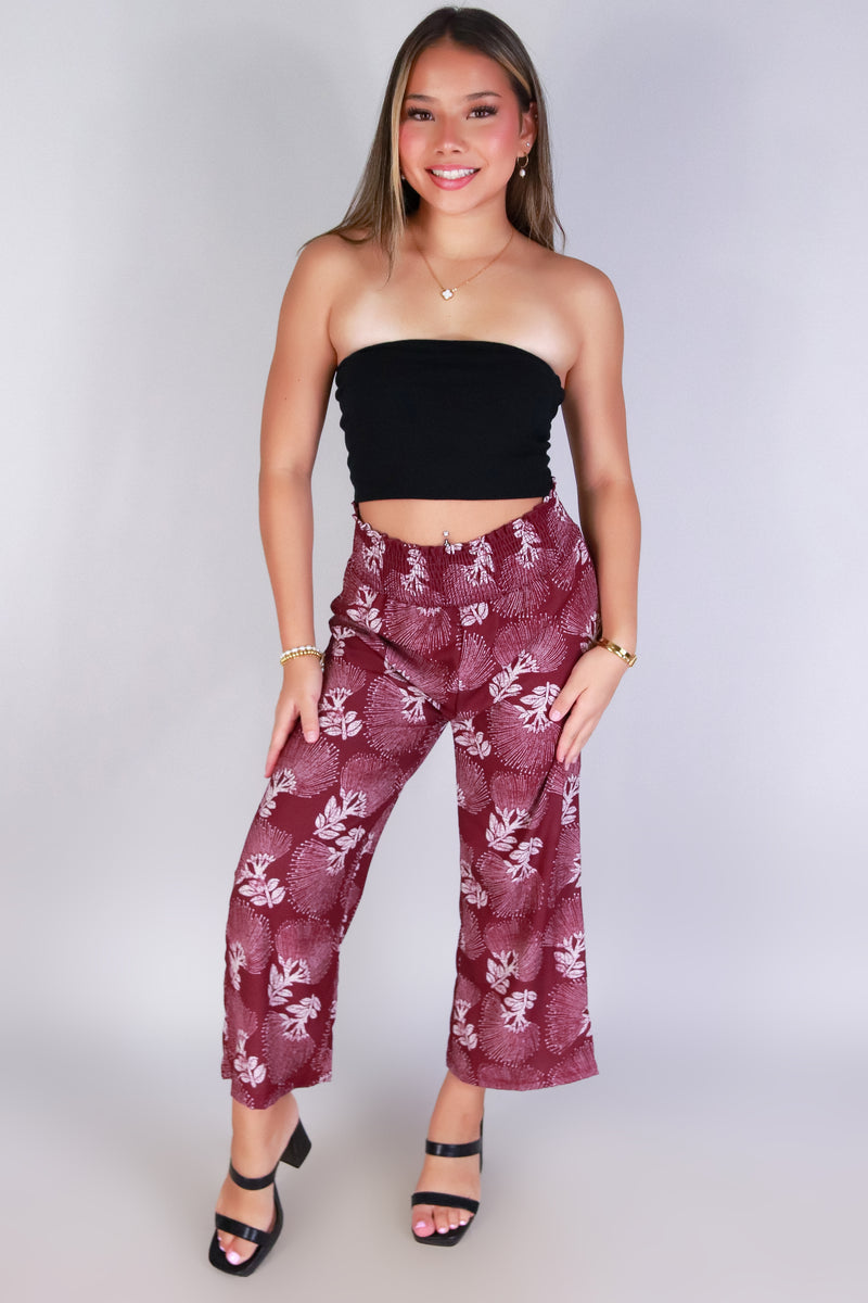 OHIA LEHUA SMOCKED WAIST PANTS
