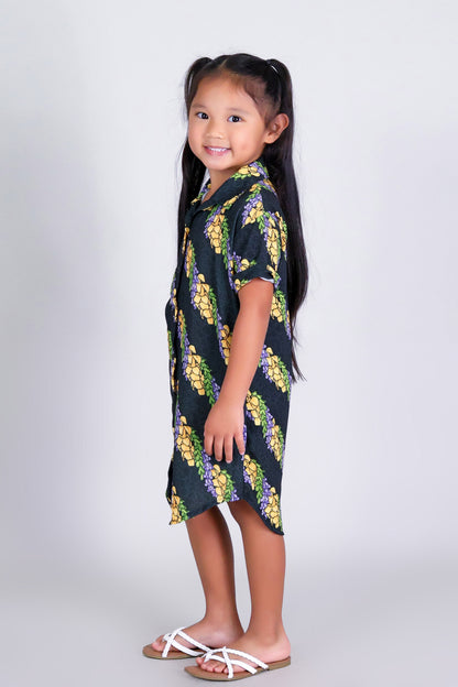 TWISTED LEI BUTTON DOWN DRESS | KIDS SIZE 2-16