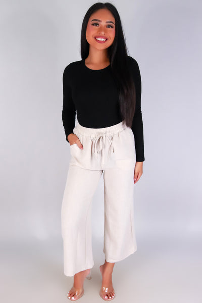 Jeans Warehouse Hawaii - SOLID WOVEN CAPRI'S - ENDLESS SUMMER CAPRI'S | By ZENANA (KC EXCLUSIVE,INC