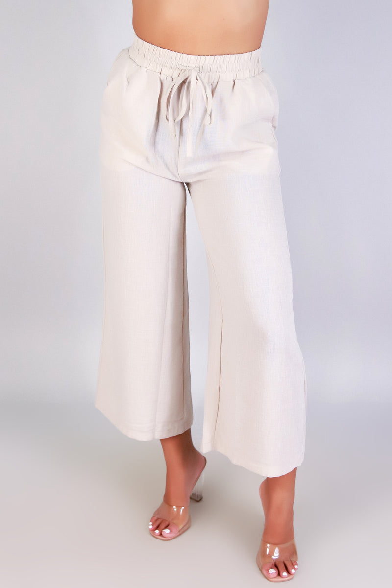 Jeans Warehouse Hawaii - SOLID WOVEN CAPRI&