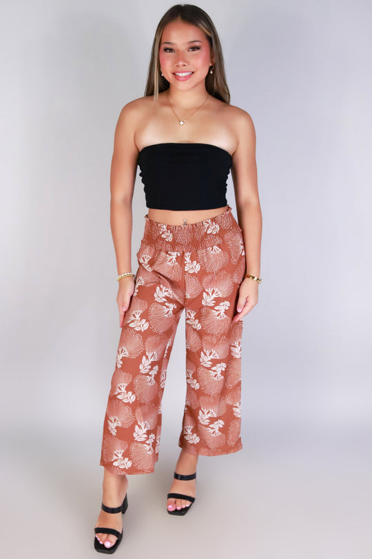 OHIA LEHUA SMOCKED WAIST PANTS