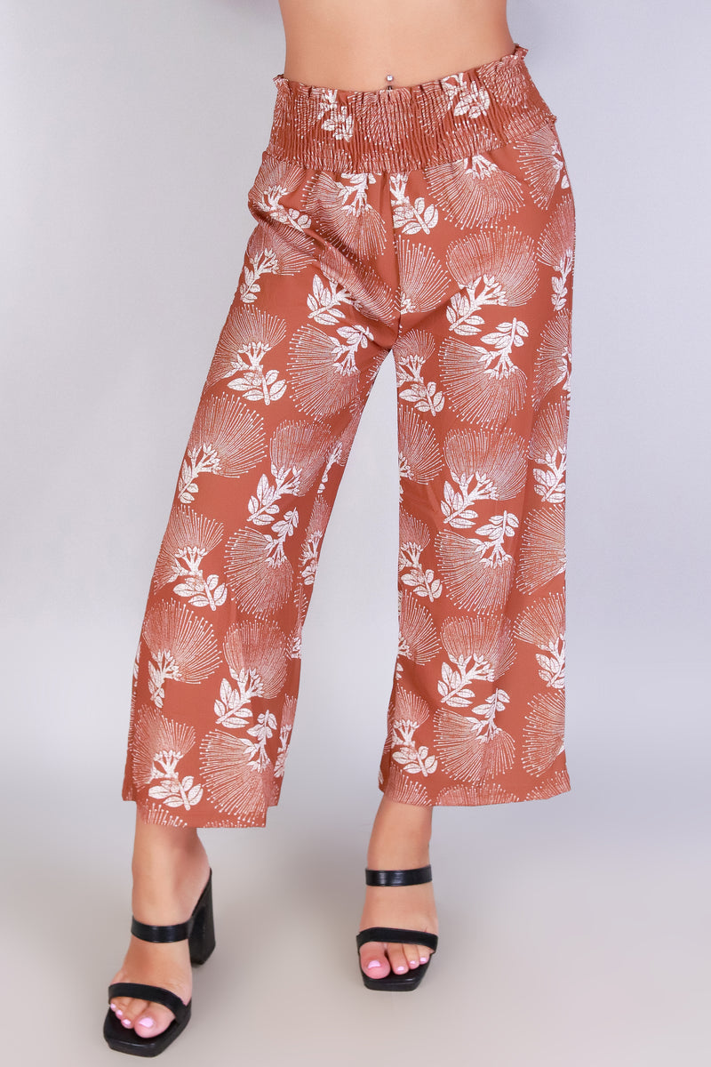OHIA LEHUA SMOCKED WAIST PANTS