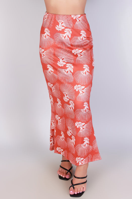Jeans Warehouse Hawaii - KNIT LONG SKIRT - OHIA LEHUA MIDI SKIRT | By LUZ