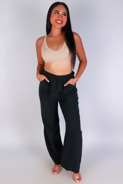 Jeans Warehouse Hawaii - SOLID WOVEN PANTS - PURE COMFORT PANTS | By ZENANA (KC EXCLUSIVE,INC
