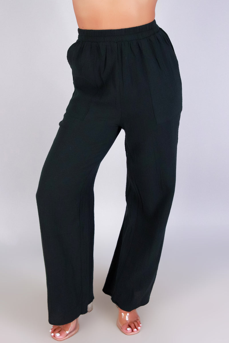 Jeans Warehouse Hawaii - SOLID WOVEN PANTS - PURE COMFORT PANTS | By ZENANA (KC EXCLUSIVE,INC