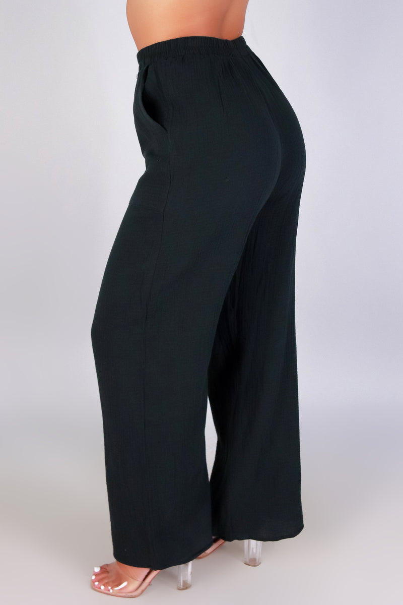Jeans Warehouse Hawaii - SOLID WOVEN PANTS - PURE COMFORT PANTS | By ZENANA (KC EXCLUSIVE,INC