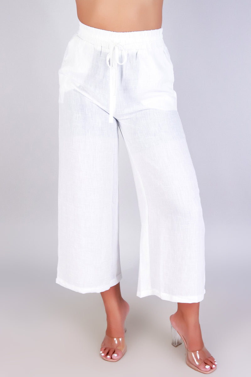 Jeans Warehouse Hawaii - SOLID WOVEN CAPRI&