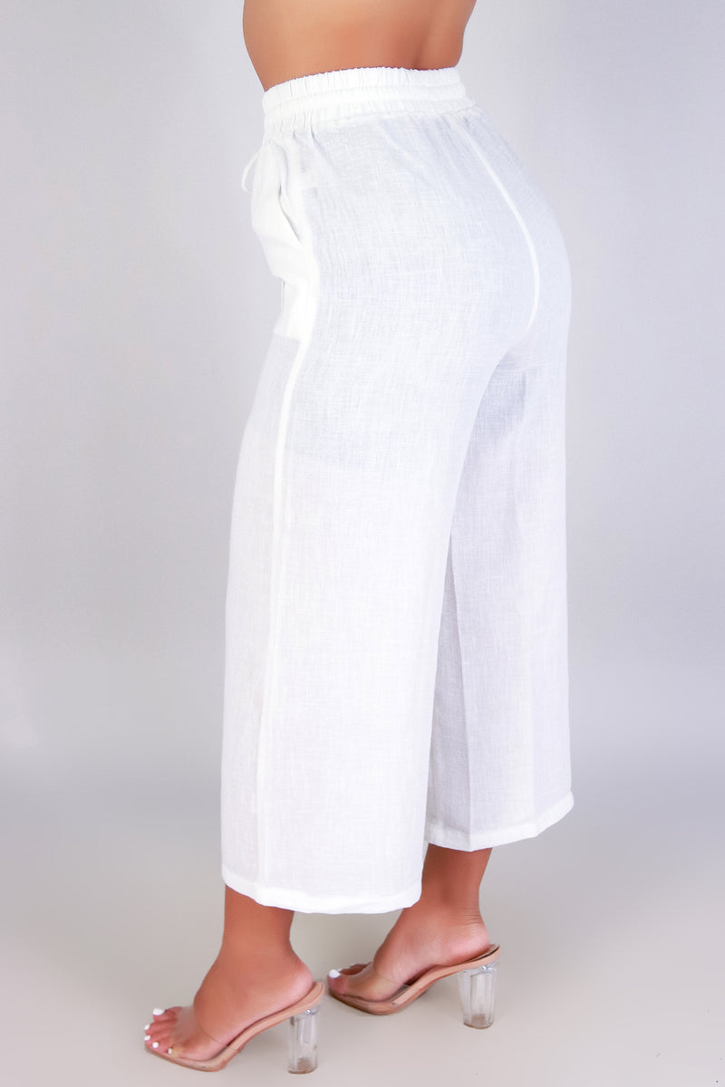 Jeans Warehouse Hawaii - SOLID WOVEN CAPRI&