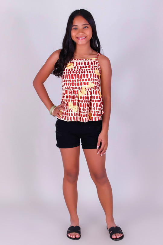 PUAKENIKENI MITER SHELL TOP | KIDS SIZE 2-16