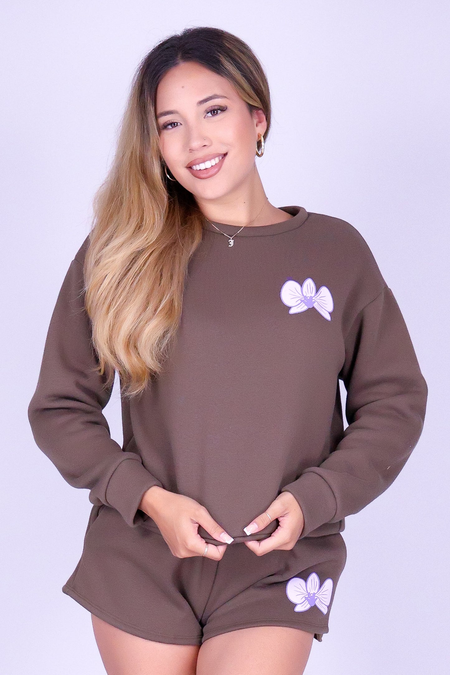 ORCHID CROWN OVERSIZED SWEATER