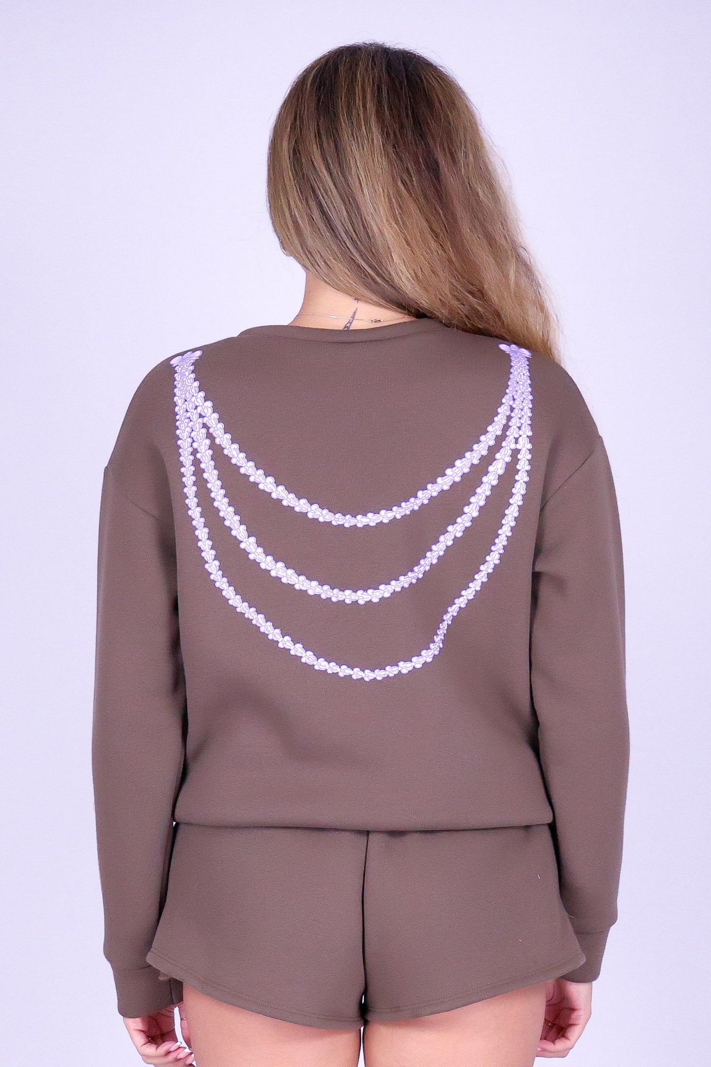ORCHID CROWN OVERSIZED SWEATER