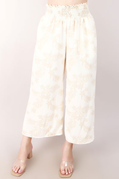 Jeans Warehouse Hawaii - PRINT WOVEN CAPRI'S - SWEET BLOOM PANTS | By PAPERMOON/ B_ENVIED