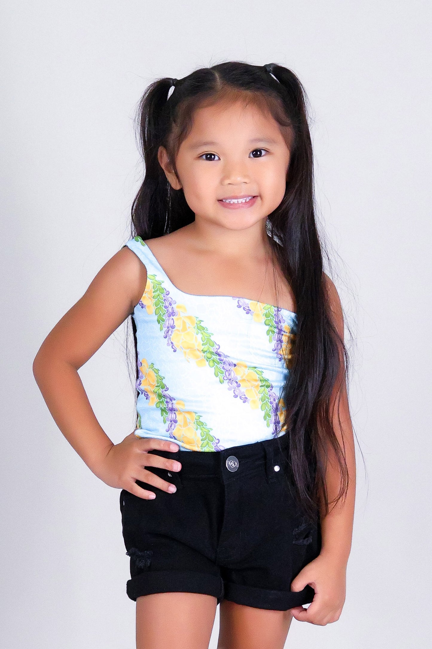 TWISTED LEI SQUARE NECK TOP | KIDS SIZE 2-16
