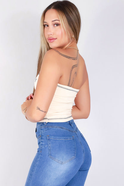 Jeans Warehouse Hawaii - TANK/TUBE SCREENS - TOO PRETTY TUBE TOP | By ROCK & ROSE COUTURE