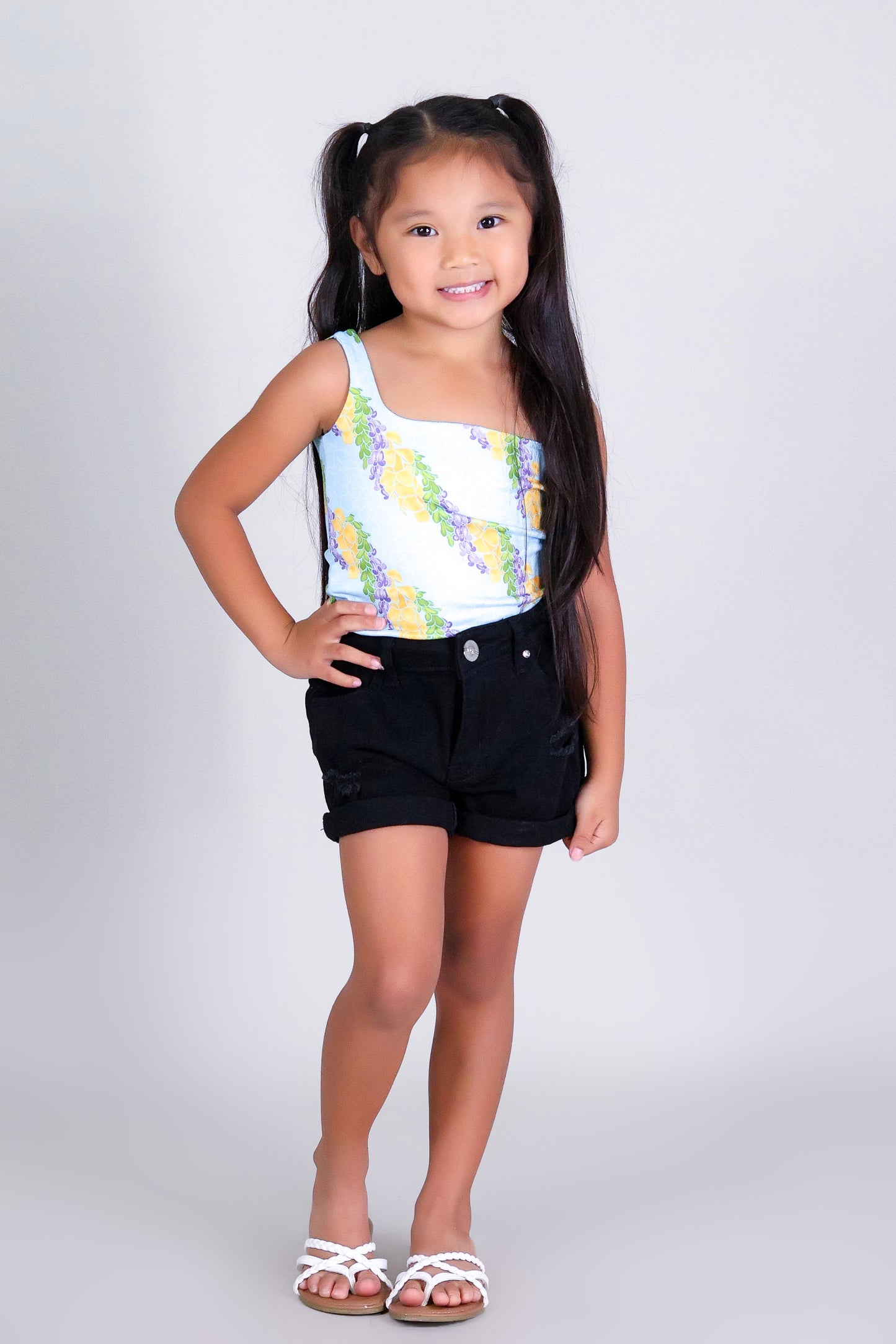 TWISTED LEI SQUARE NECK TOP | KIDS SIZE 2-16