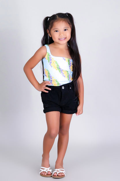 TWISTED LEI SQUARE NECK TOP | KIDS SIZE 2-16