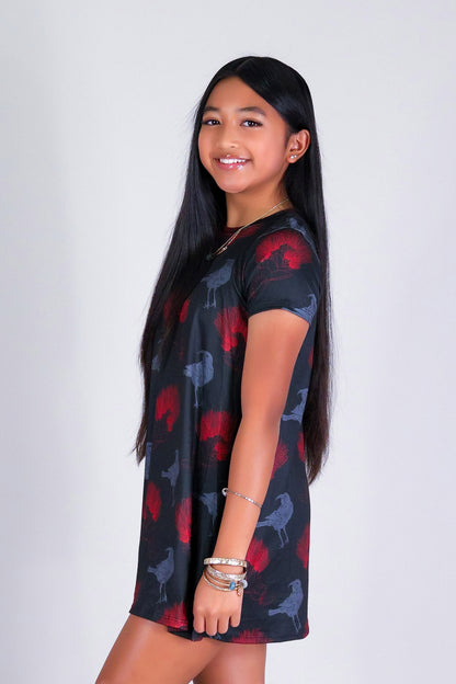 IIWI BIRD TRAPEZE DRESS | KIDS SIZE 2-16