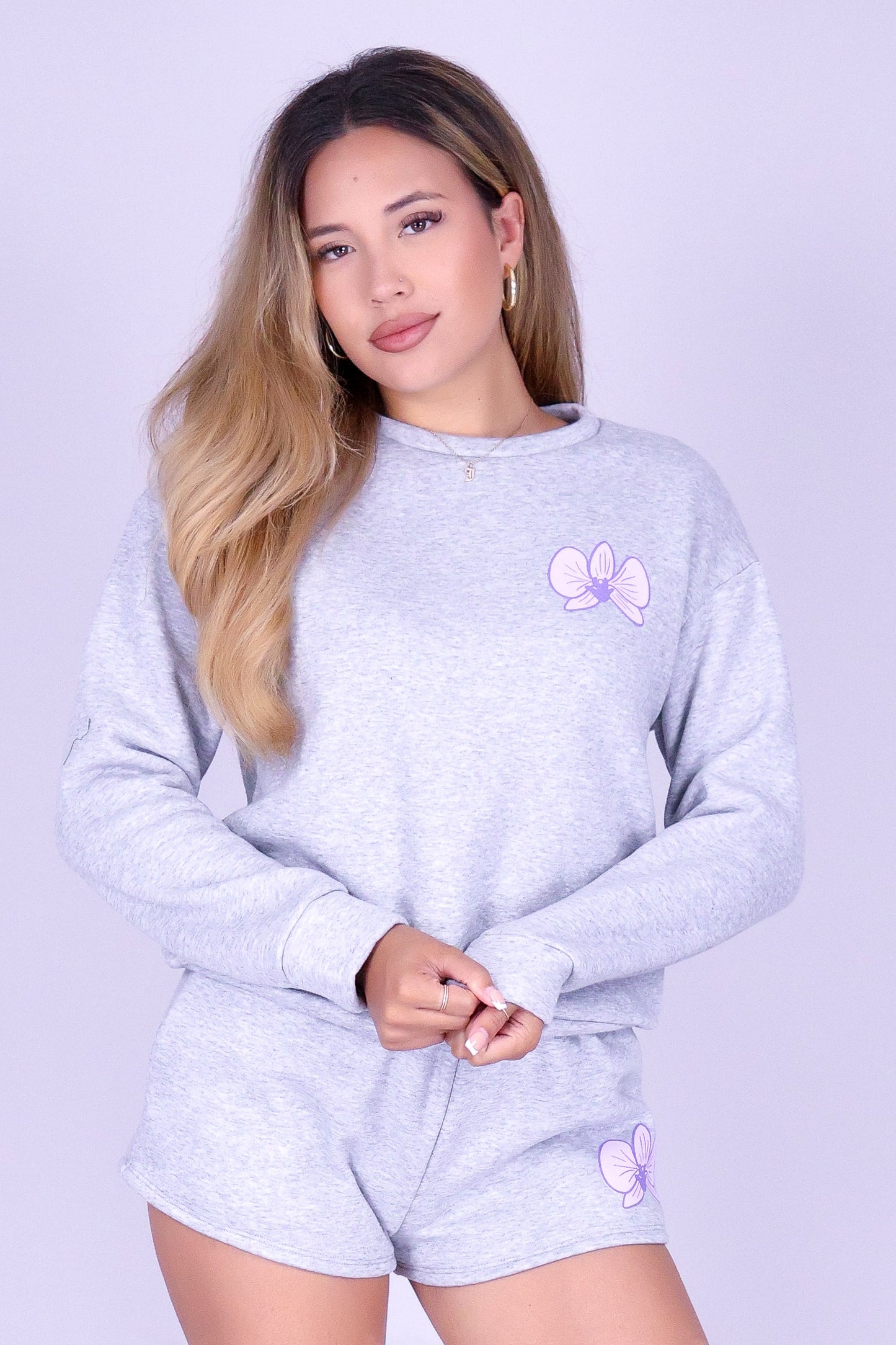 ORCHID CROWN OVERSIZED SWEATER