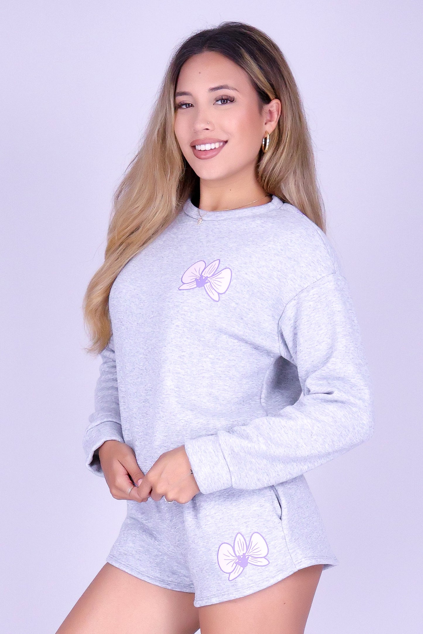 ORCHID CROWN OVERSIZED SWEATER